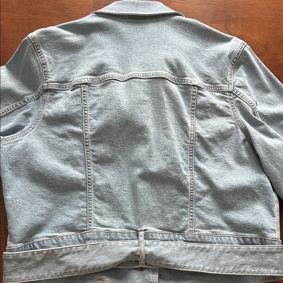 Lauren Conrad Light Blue Denim With Tie Women's Jacket size xl - Picture 8 of 10